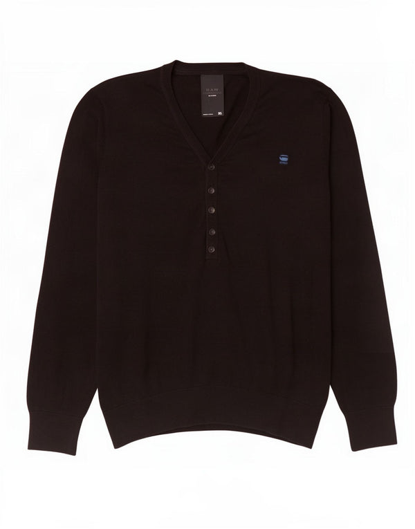 G-Star Jersey con Cuello en V para Hombre XL Algodón Negro