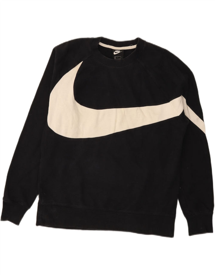 Nike - Sudadera con gráfico para hombre, talla grande, algodón negro