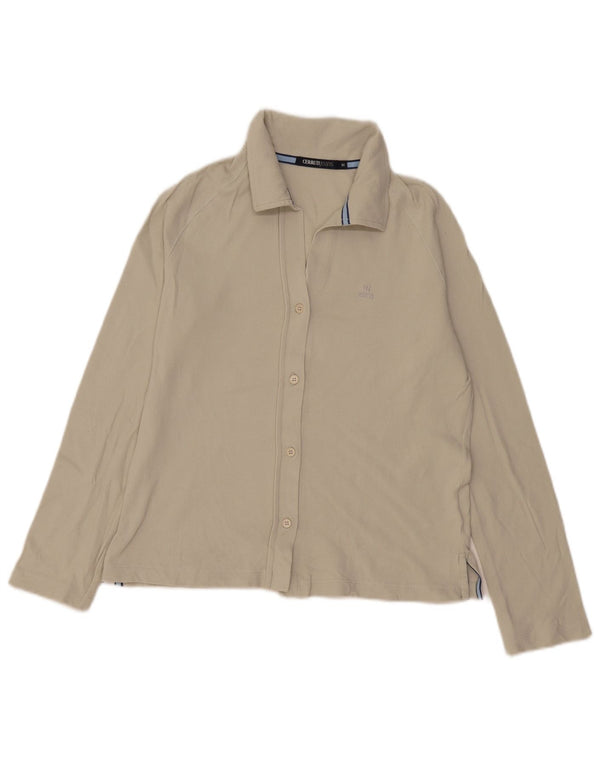 Cerruti Blusa camisera para mujer UK 44 Algodón gris medio