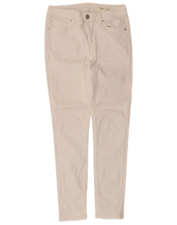 Marks & Spencer Jeans Ajustados The Ivy para Mujer UK 12 Medium W30 L28 Blanco