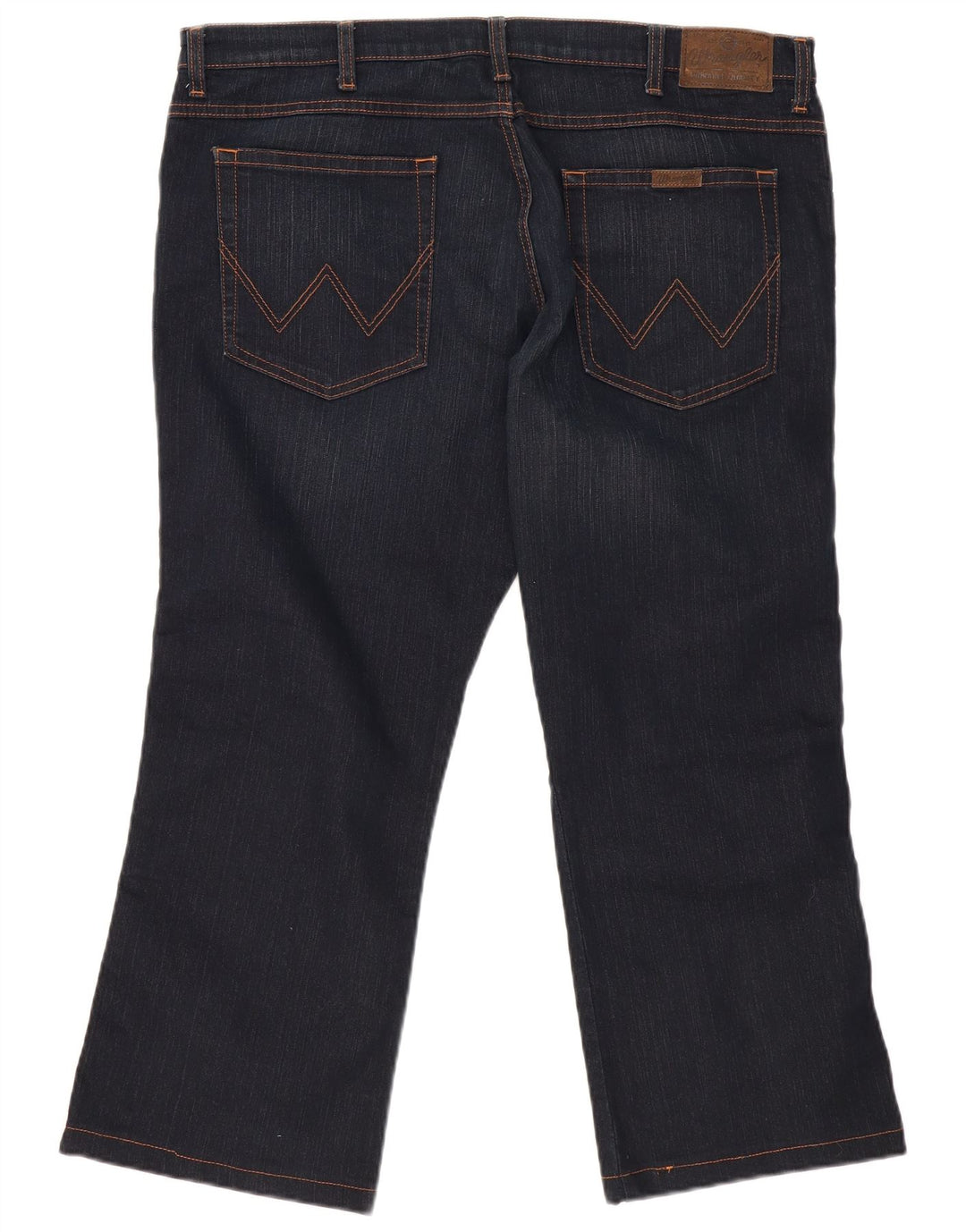 WRANGLER Vaqueros recortados para hombre W38 L25 Algodón azul marino
