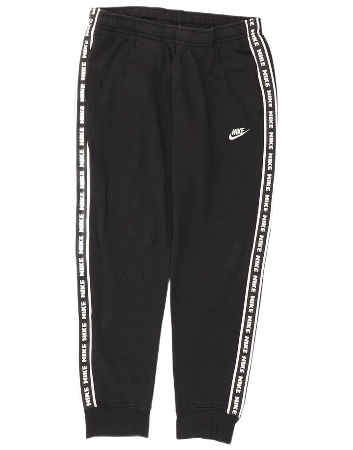 NIKE Mujer Graphic Chándal Pantalones Joggers UK 46 Grande Negro Algodón
