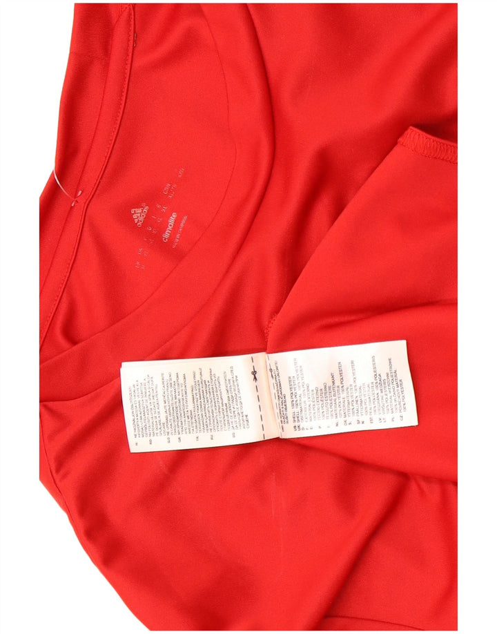 Adidas Hombre Climalite Camiseta Top XL Rojo Poliéster