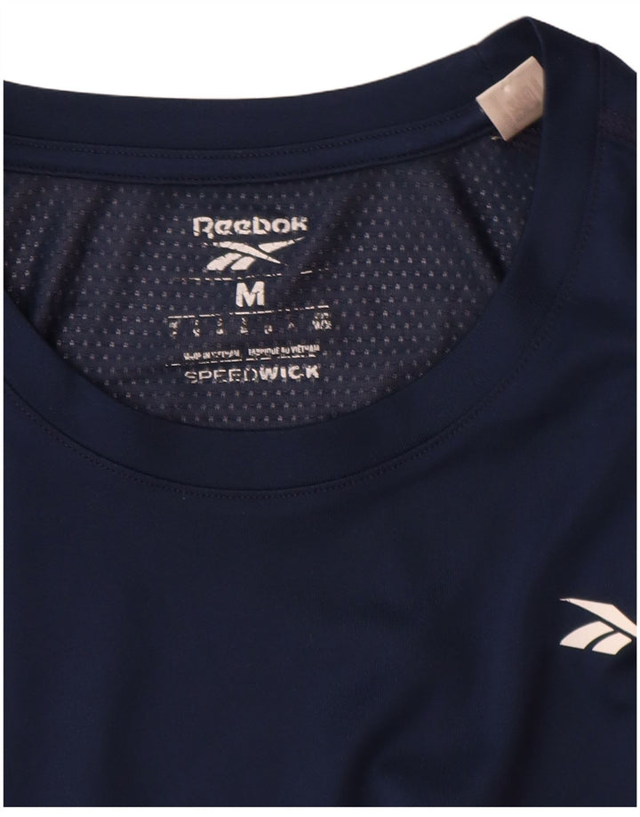 Camiseta Reebok Speedwick para hombre Top Medium Azul Marino Poliéster