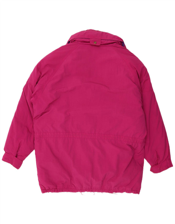 Sympatex Chaqueta de esquí con capucha para mujer UK 40 XL Poliéster rosa