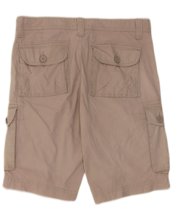 Benetton Shorts Cargo Hombre IT 44 XS W30 Gris Algodón