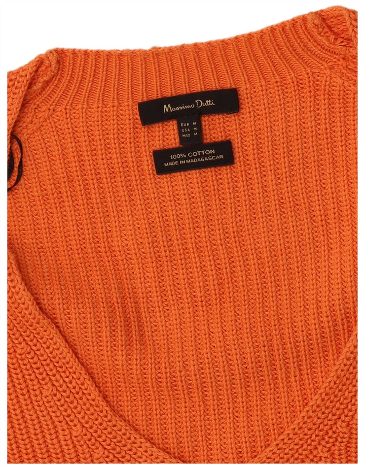 Massimo Dutti Camiseta sin mangas extragrande para mujer UK 40 Algodón naranja mediano