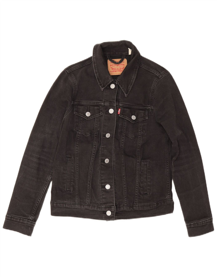 Levi's Chaqueta vaquera extragrande para mujer UK 6 XS Algodón negro