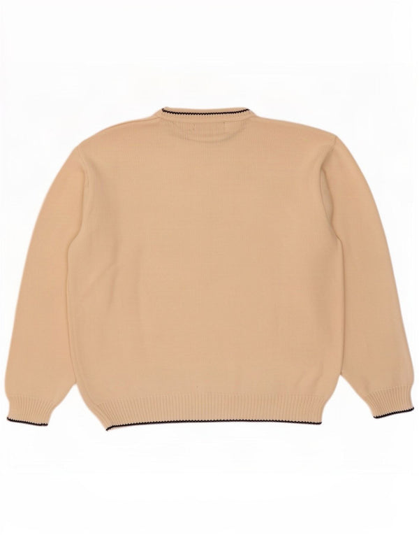 Daniel Hechter Jersey de cuello redondo para hombre IT 58 3XL Algodón beige