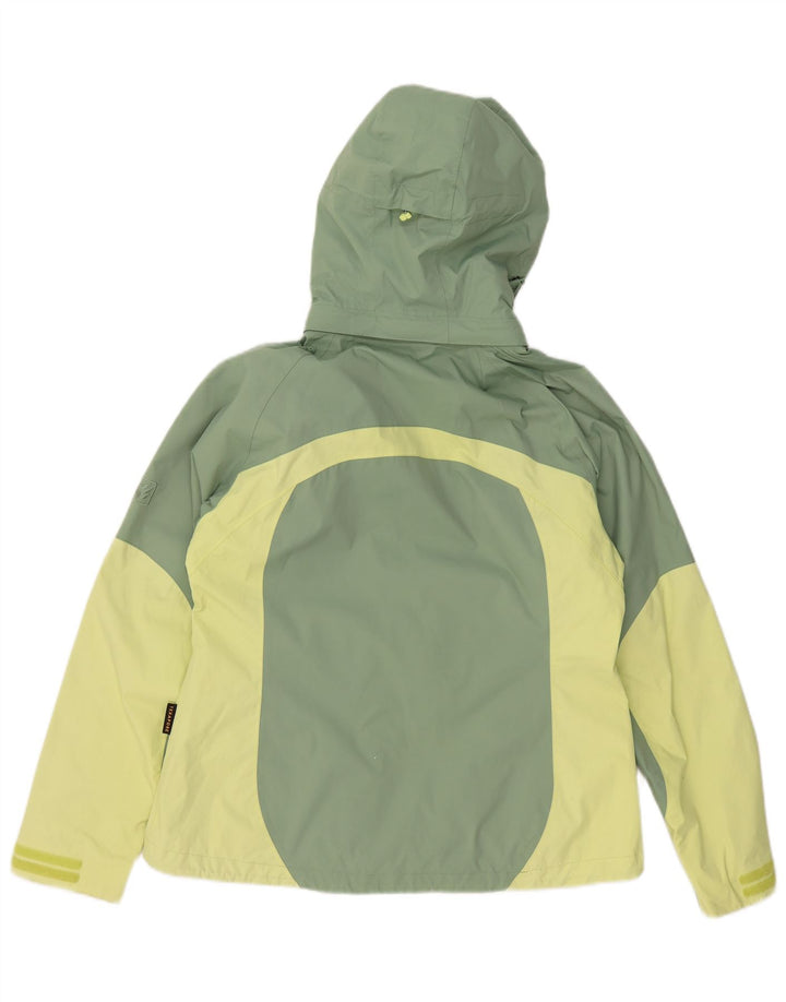 JACK WOLFSKIN Chaqueta cortavientos para mujer UK 40 Verde medio Colorblock