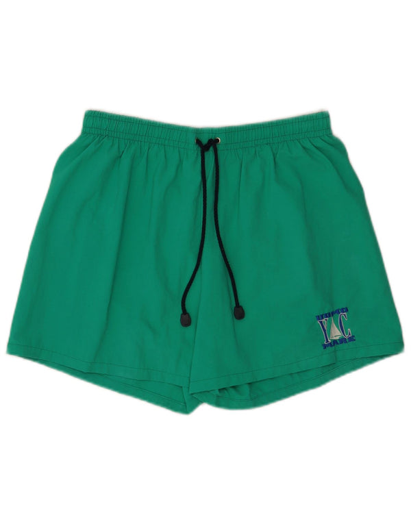 Vintage Hombre Regular Bañador Shorts IT 50 Grande Poliamida Verde