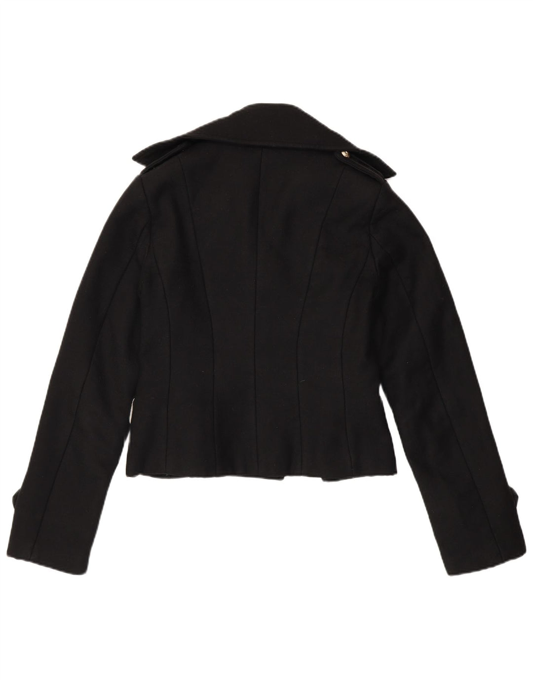 ELISABETTA FRANCHI Chaquetón Celyn B para mujer IT 46 Grande Lana virgen negra