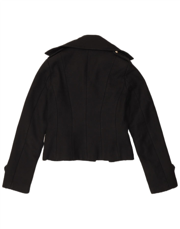 ELISABETTA FRANCHI Chaquetón Celyn B para mujer IT 46 Grande Lana virgen negra
