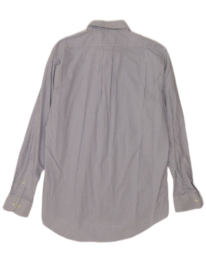 Chaps Camisa de ajuste clásico para hombre, talla 34/35 15-15 1/2, rayas azules medianas