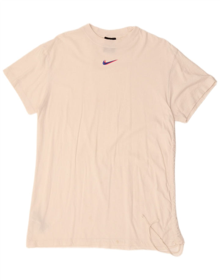 NIKE Camiseta holgada para mujer UK 14 Medium White Cotton