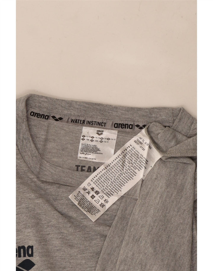 ARENA Camiseta Niño Top 14-15 Años Gris Algodón