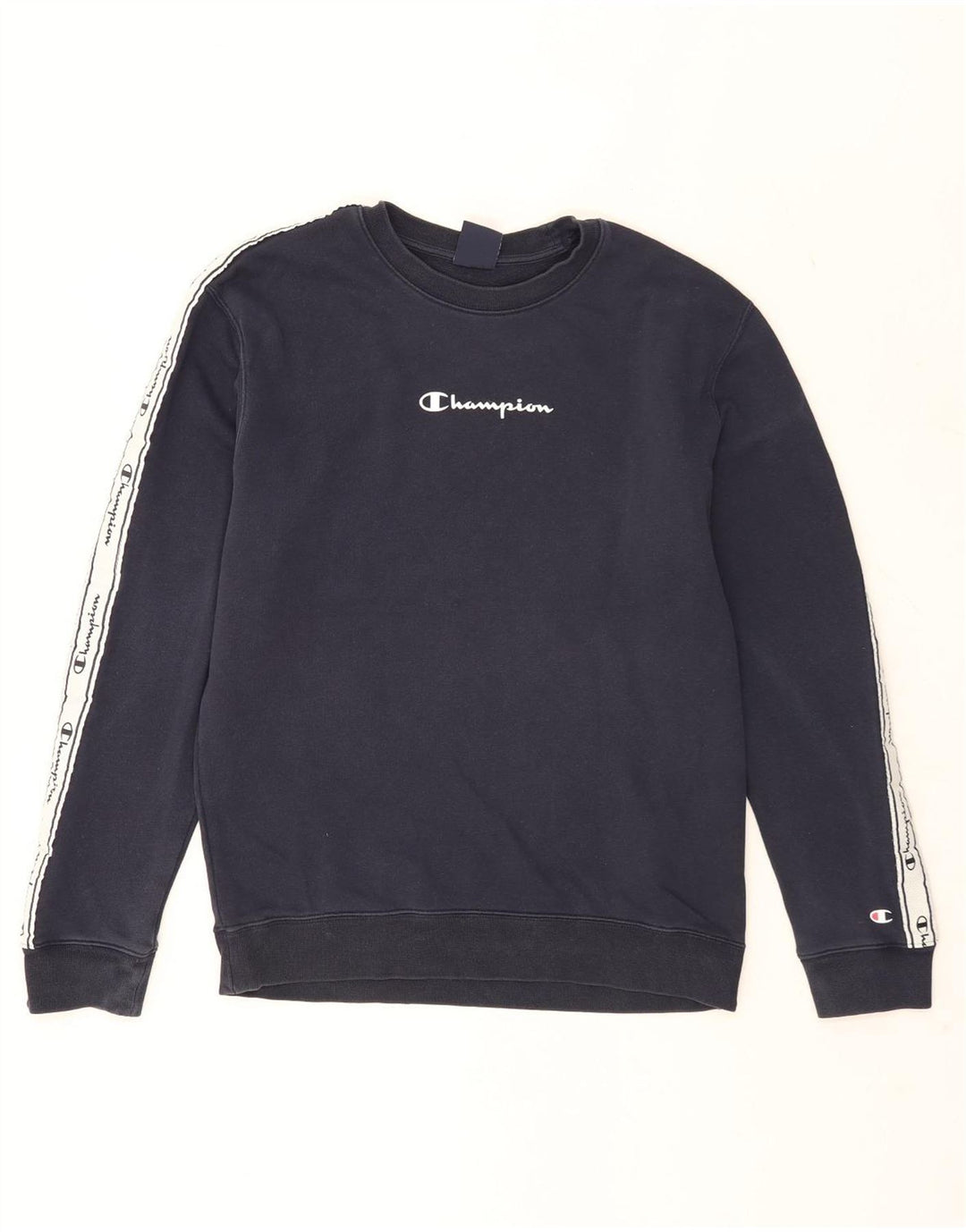 Champion Sudadera Gráfica De Algodón Con Bloques De Color Azul Marino Mediano