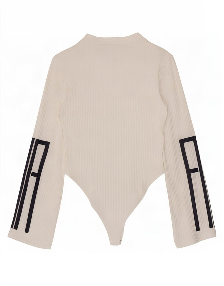Fila Body gráfico de manga larga para mujer UK 4 XS Blanco