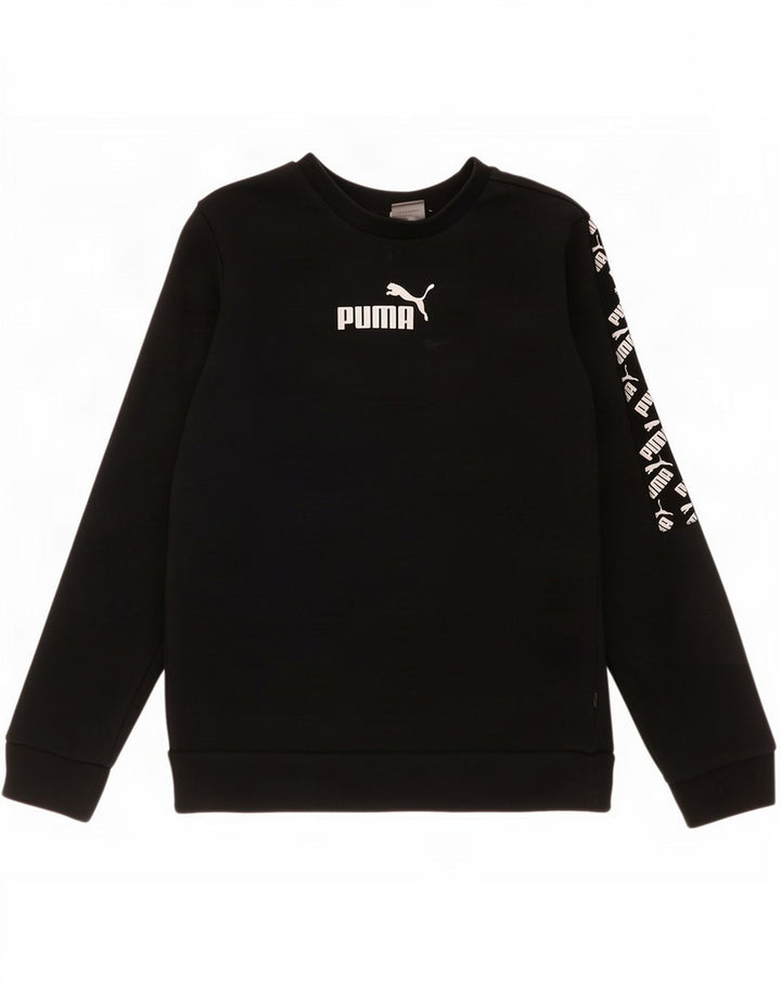 Puma Sudadera gráfica para niños 11-12 años Algodón Negro