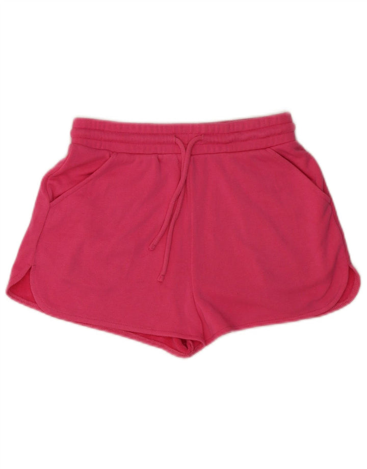 Zara Mujer Shorts Deportivos UK 8 Pequeño Poliéster Rosa