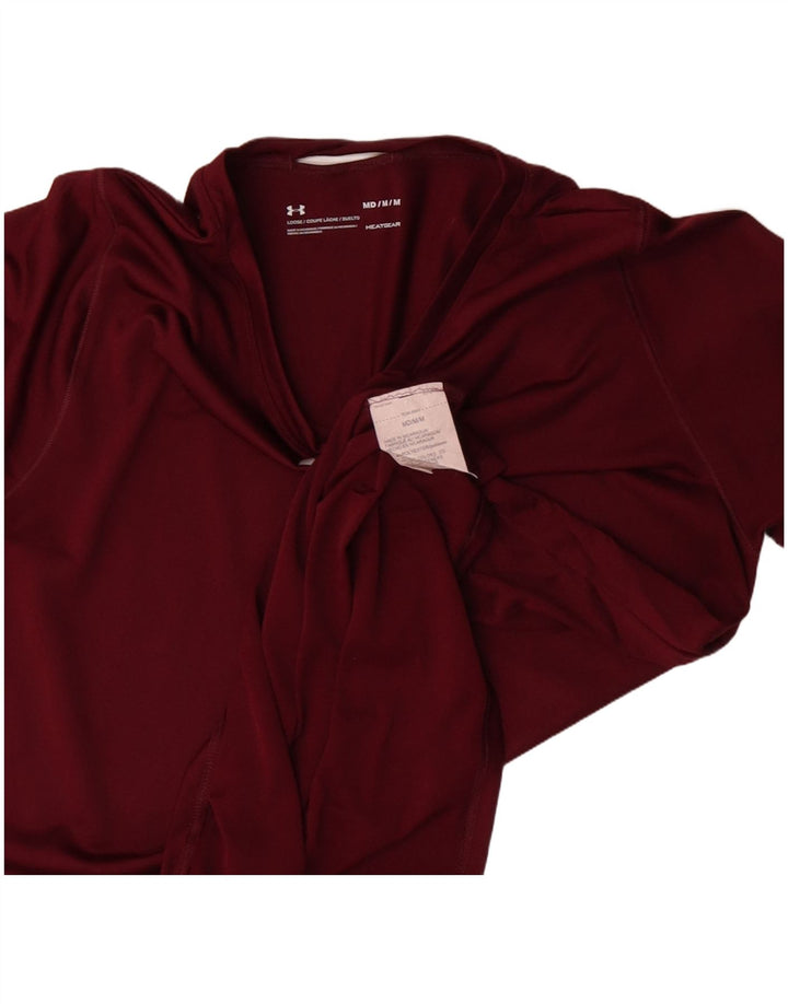 Under Armour Camiseta para mujer Top UK 12 Medium Rojo Poliéster Deportes