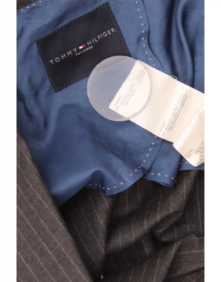 Tommy Hilfiger Chaqueta tipo blazer de 2 botones para hombre IT 56 3XL Gris a rayas