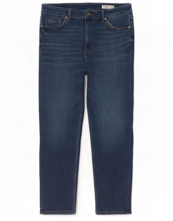 Marks & Spencer Jeans The Harper Crop Slim para Mujer Reino Unido 46 Grande W34 L25 Azul