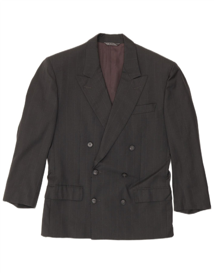 Ted Lapidus Chaqueta tipo blazer con doble botonadura para hombre IT 48 Gris medio a rayas