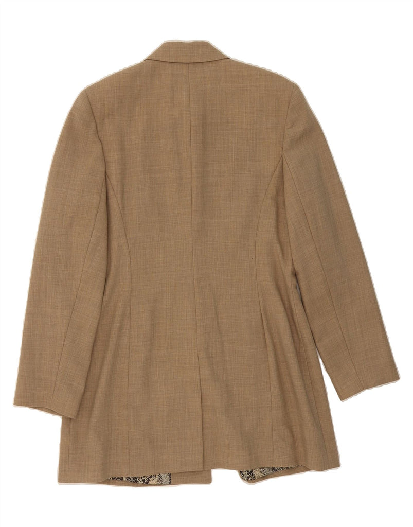 ANN TAYLOR Womens 5 Button Longline Blazer Jacket Size 14 Medium Beige Vintage Ann Taylor and Second-Hand Ann Taylor from Messina Hembry 