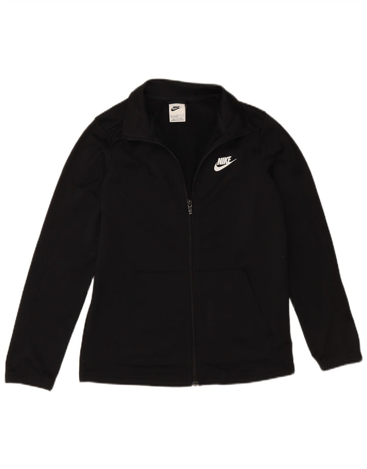 NIKE Chaqueta de chándal para niña 12-13 años Grande Negro Poliéster