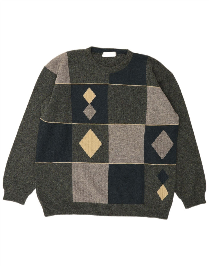 Marks & Spencer Jersey De Cuello Redondo Para Hombre Color Block Verde Grande