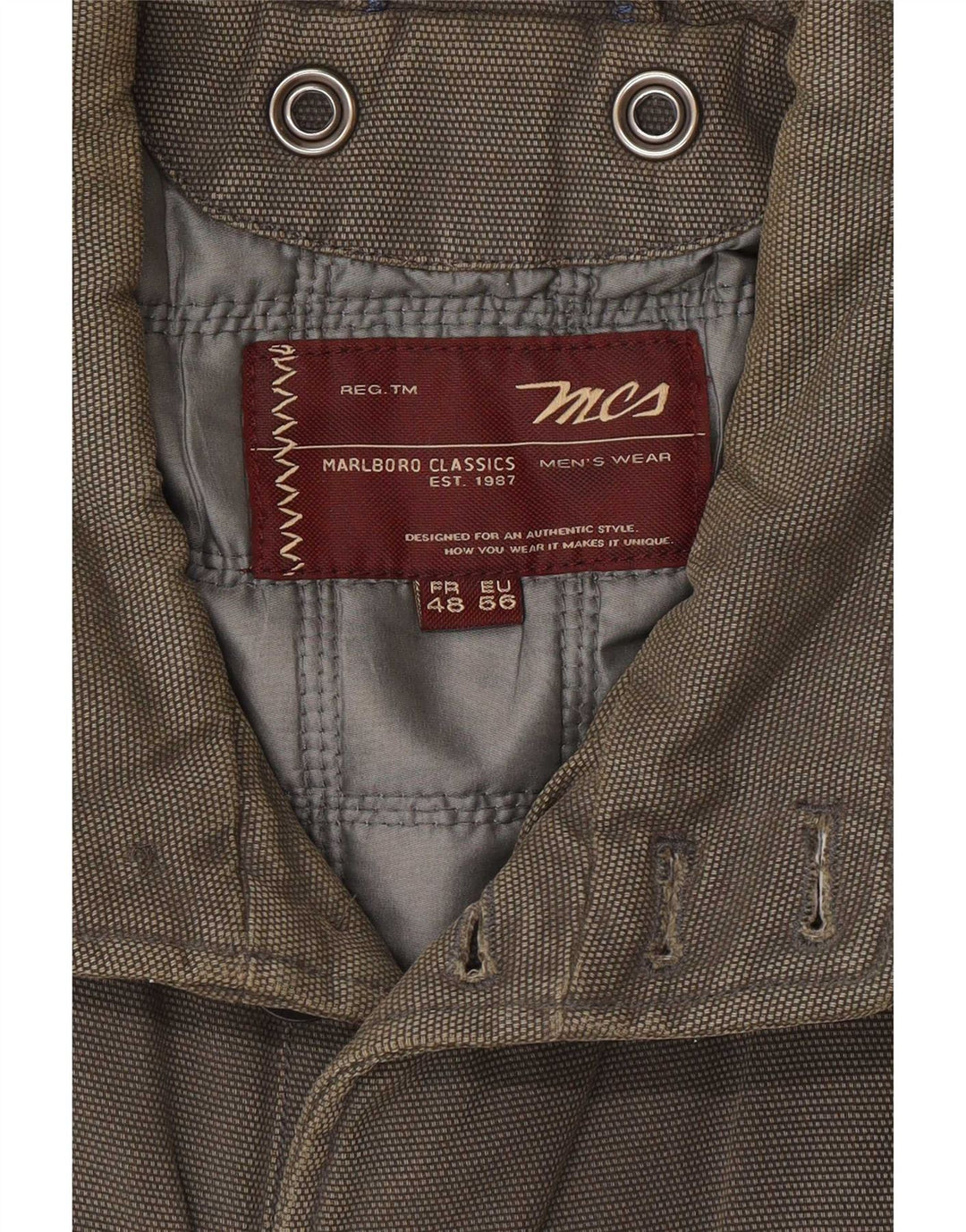 Marlboro Classics Chaqueta utilitaria para hombre EU 56 3XL Algodón gris