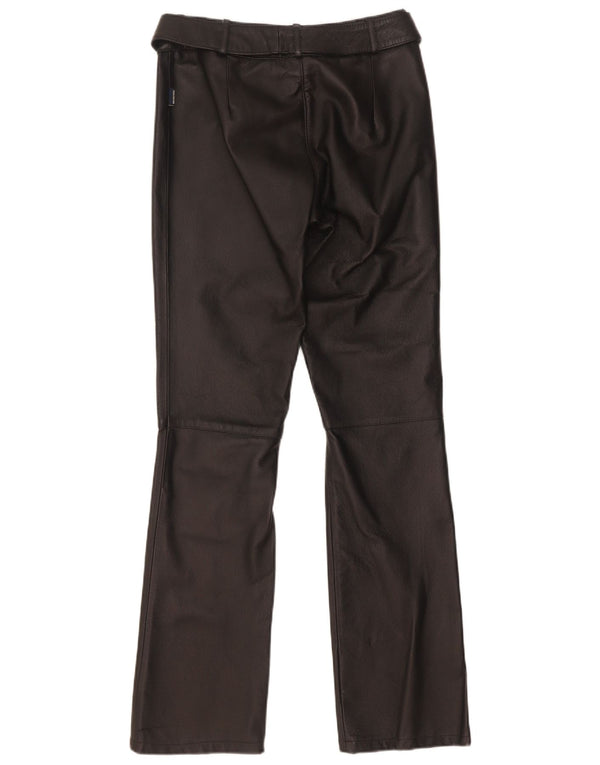 Tom Tailor Pantalones de cuero con corte de bota para mujer EU 34 XS W28 L32 Cuero negro
