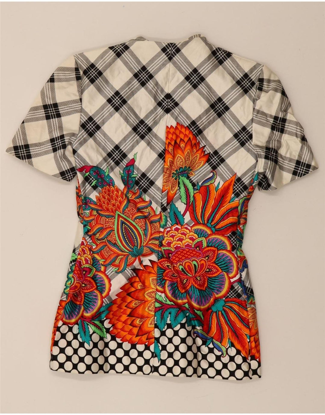 GAI MATTIOLO Womens Short Sleeve Blazer Jacket IT 42 Medium Multicoloured Vintage Gai Mattiolo and Second-Hand Gai Mattiolo from Messina Hembry 