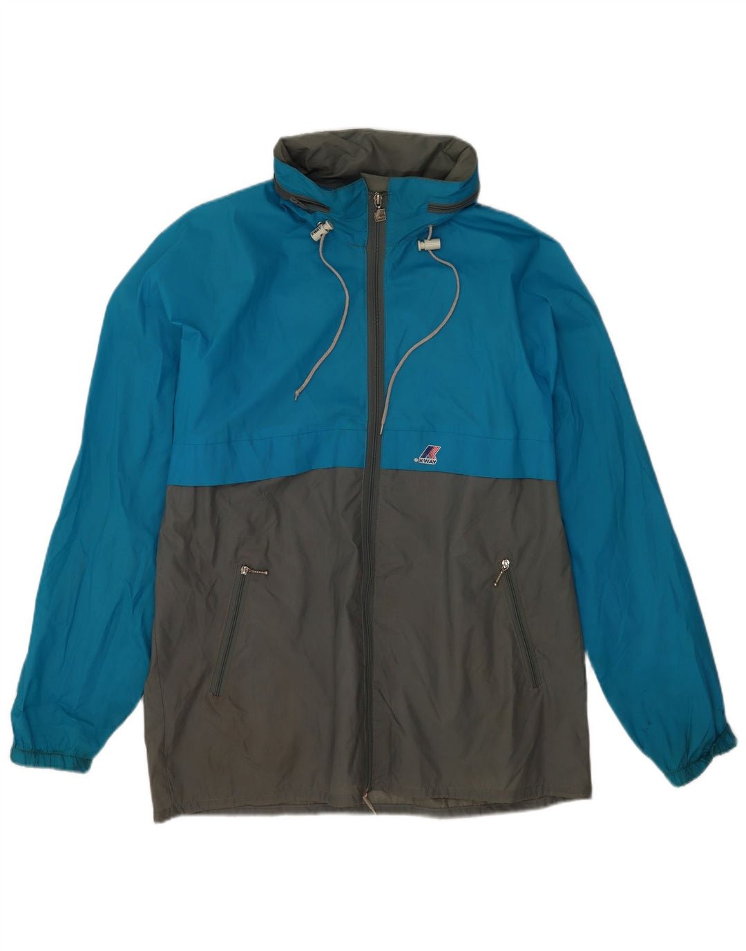 K-Way Chaqueta impermeable para hombre UK 40 Large Azul Colorblock Poliamida
