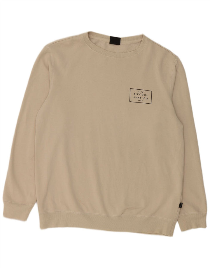 Rip Curl Hombre Sudadera Jumper Grande Algodón Beige