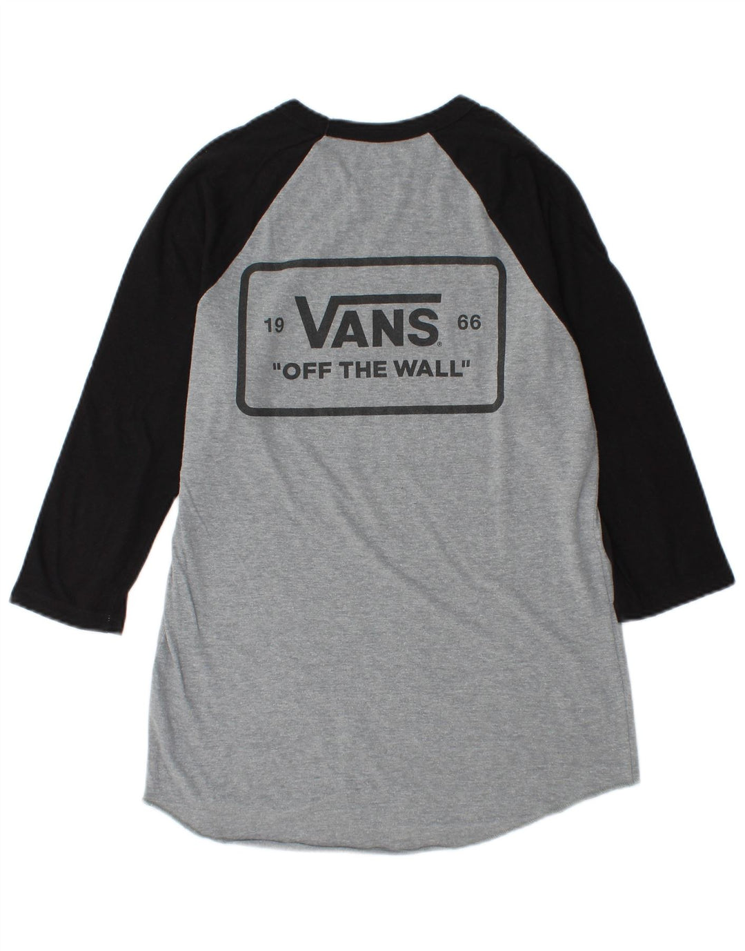 Vans Hombre Gráfico Top Manga 3/4 Pequeño Algodón Gris
