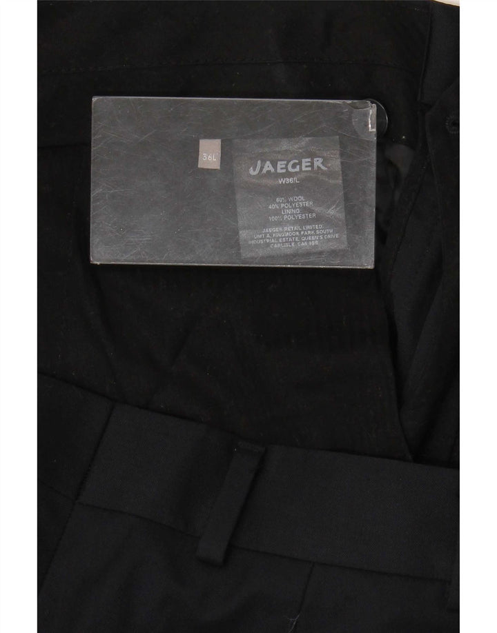 Pantalones informales rectos para hombre Jaeger W36 L33 Lana azul marino