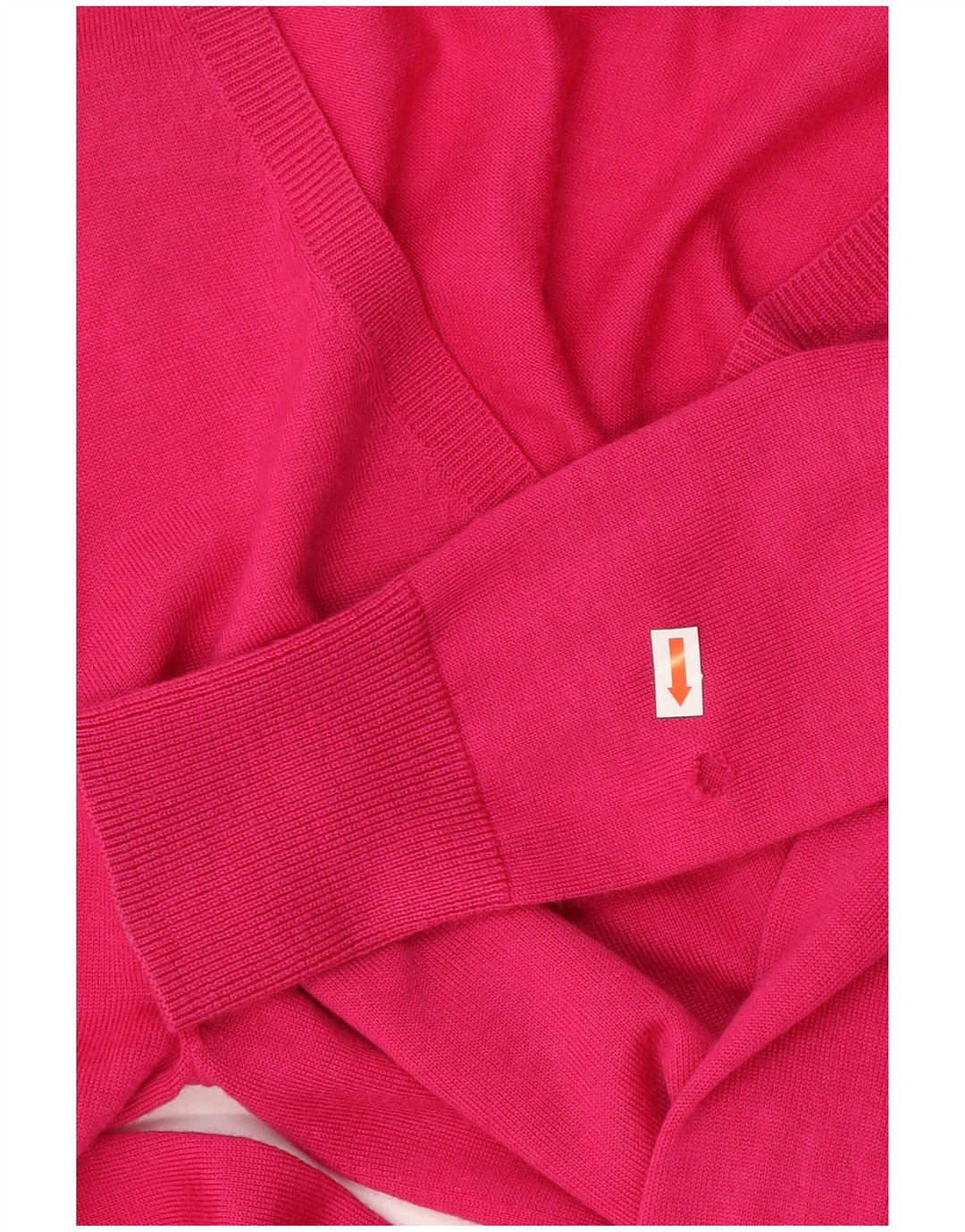 Lyle & Scott Jersey con cuello en V para mujer UK 10 Small Pink Merino Wool