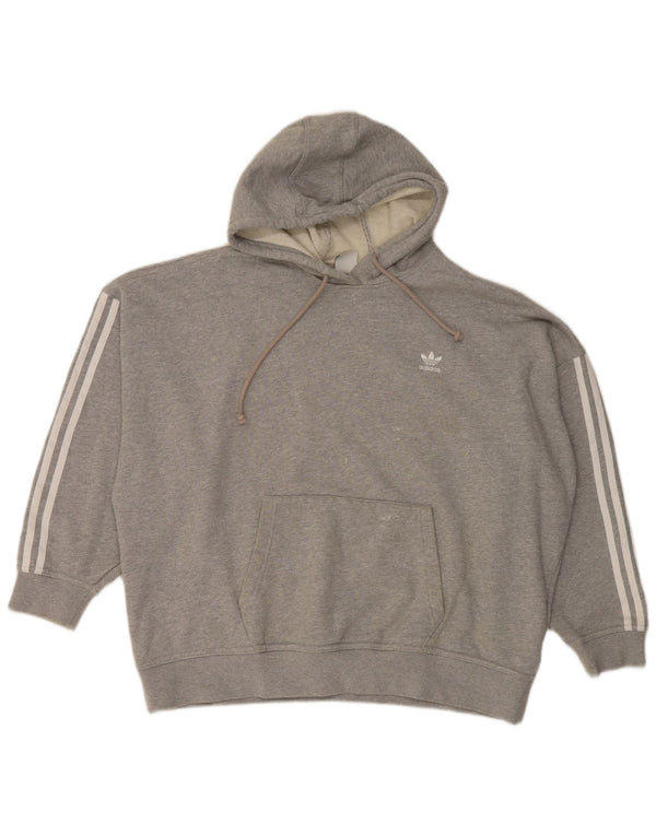 Adidas Jersey con capucha extragrande para mujer UK 14 Algodón gris medio