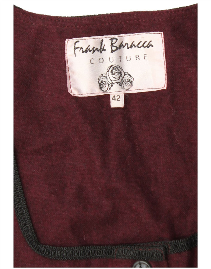 Vestido burbuja vintage para mujer IT 42 Borgoña medio