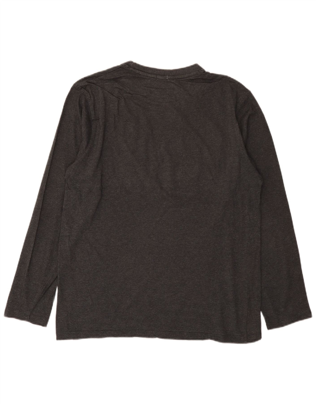 Russell Athletic Camiseta gráfica para hombre de manga larga de algodón gris grande