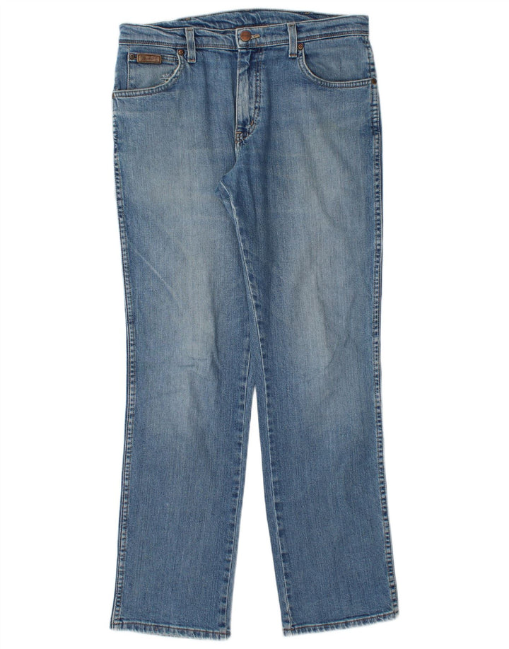 WRANGLER Vaqueros rectos elásticos Texas para hombre W33 L32 Algodón azul