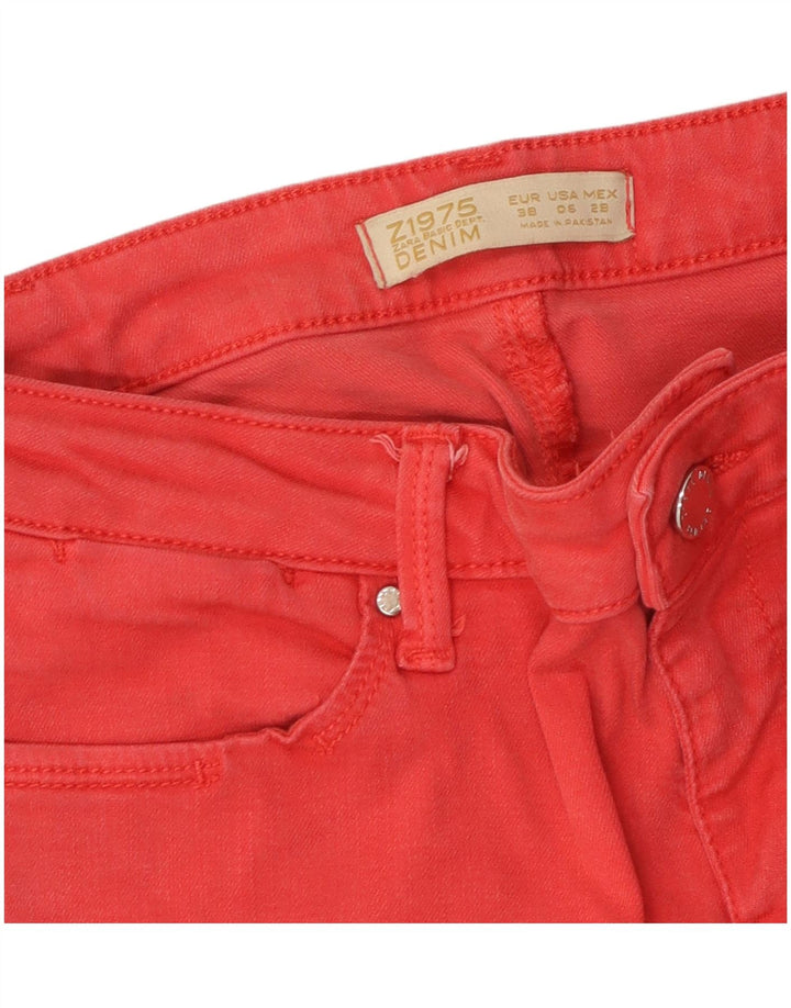 ZARA Vaqueros Slim Mujer EU 38 Small W28 L26 Rosa