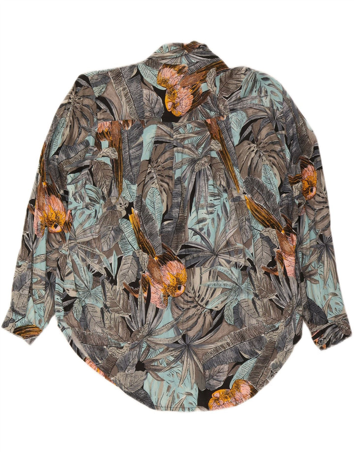 VELENO Blusa camisera para mujer ES 39 2XL Viscosa floral multicolor