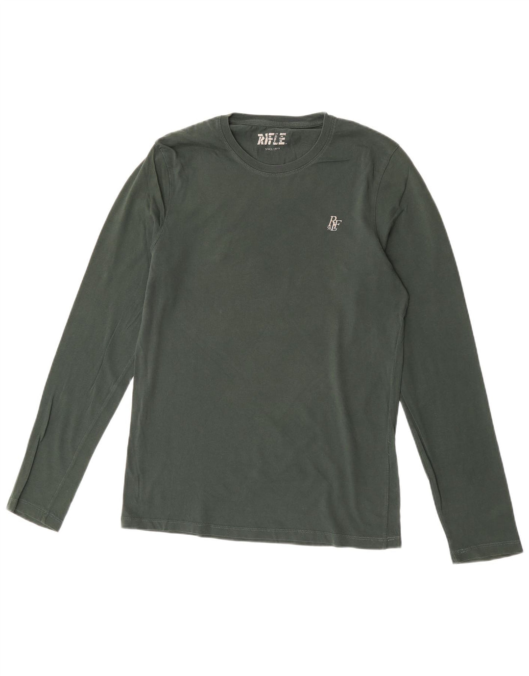 Rifle Hombre Top Manga Larga Pequeño Algodón Verde