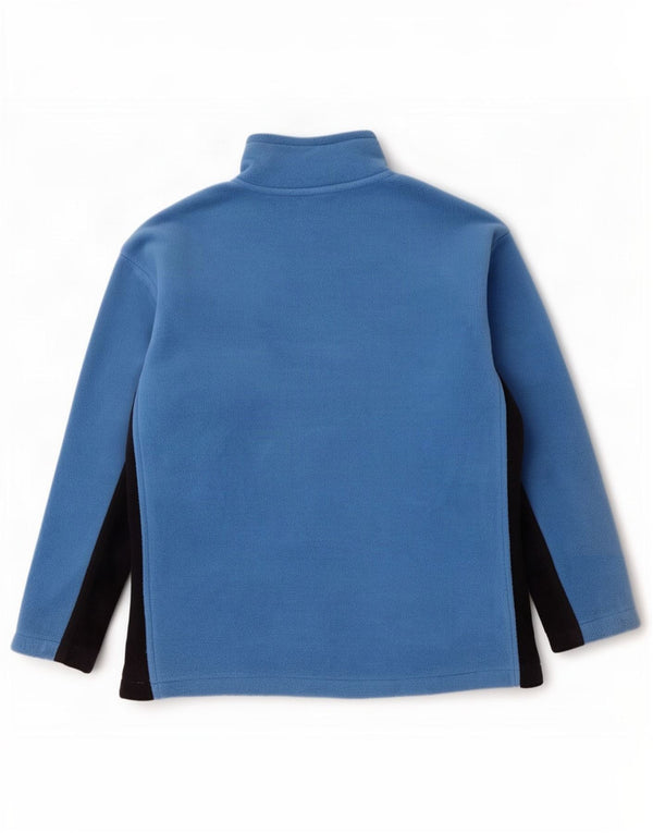 Jersey de forro polar con cuello y cremallera para mujer Gap UK 20 2XL Poliéster con bloques de color azul