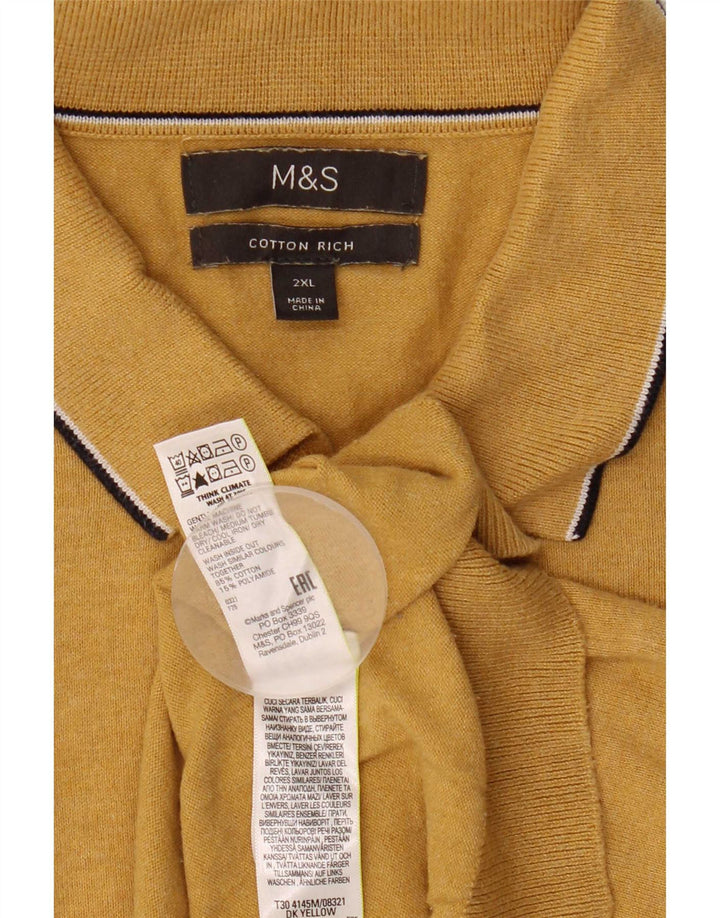 Marks & Spencer Polo para hombre 2XL Algodón amarillo