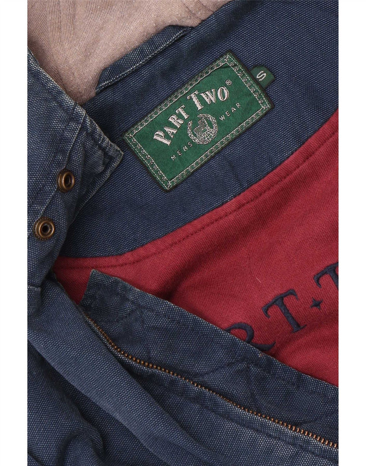 Segunda parte Chaqueta bomber holgada con capucha para hombre UK 36 Small Blue