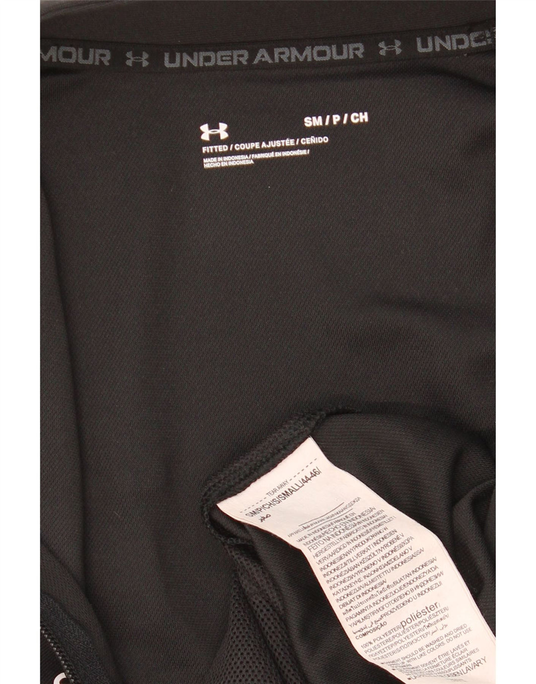 UNDER ARMOUR Mens Graphic Tracksuit Top Jacket Small Black Polyester